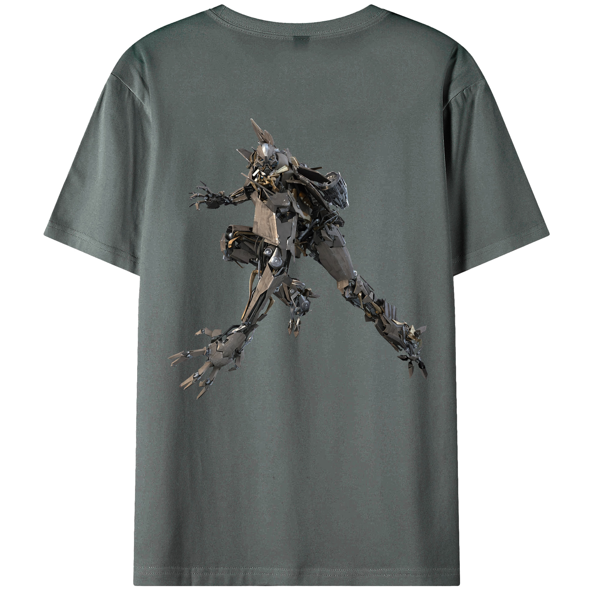 （画像用） Transformers トランスフォーマー 綿100％ メンズ半袖Tシャツ（バックプリント） 通気性